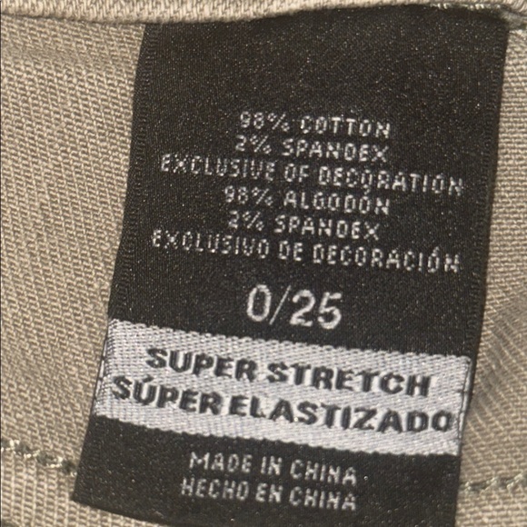 Mossimo Denim Shorts olive army green High Rise Waist Lace Trim jeans Women 0/25 - Picture 3 of 6